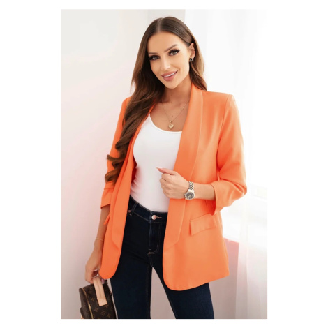 Kesi Dámské sako 9165 bez zapínání Barva: Oranžová
