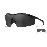 Střelecké brýle Vapor 2.5 Wiley X®, 2 skla – Čiré + Kouřově šedé, Černá