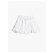 Koton Skirt With Scalloped Frills Elastic Waist Cotton Cotton