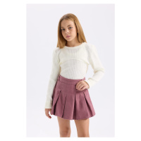 DEFACTO Girl's Fitted Crew Neck Knitwear Sweater