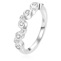 Beneto Moderní stříbrný prsten se zirkony AGG388