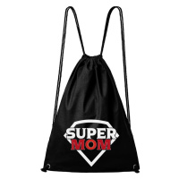 DOBRÝ TRIKO Bavlněný batoh s potiskem Super mom Barva: Černá