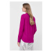 Košile s příměsí hedvábí Pinko fialová barva, regular, s klasickým límcem, 100121.A01P