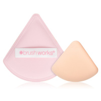 Brushworks Triangular Powder Puff Duo pěnový aplikátor na make-up