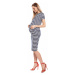 Bílo-modré proužkované těhotenské šaty 0128