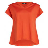 Tričko karl lagerfeld feminine v-neck t-shirt oranžová