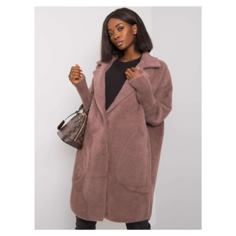 Mauve teddy coat -mauve Fialová BASIC