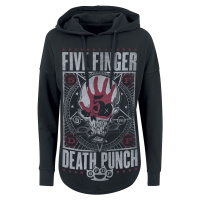 Five Finger Death Punch Star Skull Dámská mikina s kapucí černá/použitý vzhled