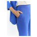 Monnari Elegantní kalhoty Dámské kalhoty s gumou Modrá