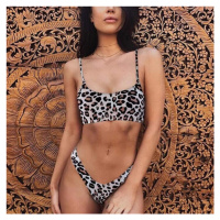 Dvoudílné plavky Bikini zvířecí vzor leopard