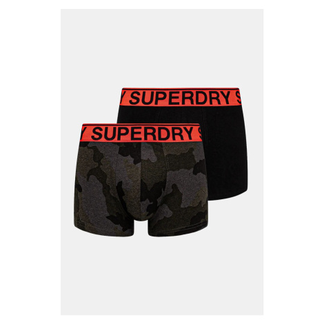 Boxerky Superdry 2-pack pánské, černá barva, M3110461A-CS4