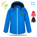 Dívčí zimní bunda - KUGO BU605, neonově lososová Barva: Lososová