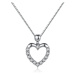 GRACE Silver Jewellery Stříbrný náhrdelník se zirkony Ernesta - stříbro 925/1000 NH-SCN025/3 Stř