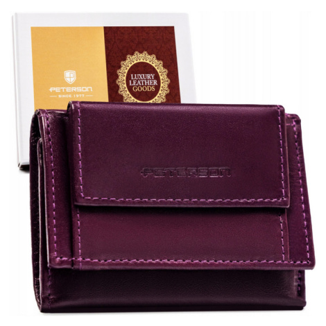 Dámská malá kožená peněženka na patentku RD-240-MCL Peterson