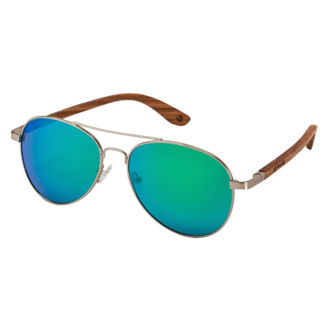 Meatfly sluneční polarizační brýle Aviator Green | Zelená