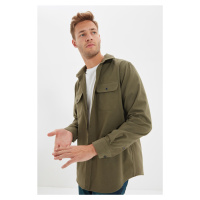 Trendyol Khaki Regular Fit Double Pocket Covered Shirt