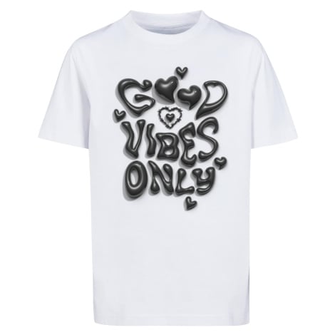 Dětské tričko Good Vibes Only Heart bílé Mister Tee