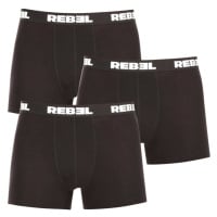 Nedeto 3PACK pánské boxerky Rebel černé 3XL