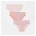 Reserved - Sada 3 kalhotek střihu bikini - Růžová