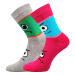 Dívčí ponožky Boma - Tlamik, růžová, šedá Barva: Mix barev
