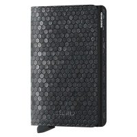 Kožená peněženka Secrid Slimwallet Hexagon Black černá barva