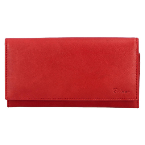 Velká dámská kožená peněženka Stefano, červená Delami
