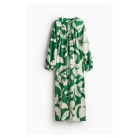 H & M - Šaty's balonovým rukávem - zelená
