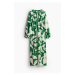 H & M - Šaty's balonovým rukávem - zelená