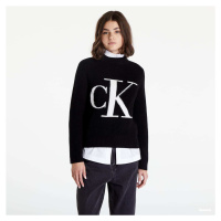 CALVIN KLEIN JEANS Relaxed Organic Cotton Logo Jumper Black