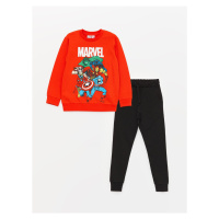 LC Waikiki Boys' Crew Neck Marvel Printed Long Sleeve Sweatshirts & Sweatpants