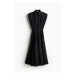 H & M - Košilové šaty's projmutým pasem - černá