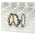 Elegantní prsten ze stříbra zdobený zirkony