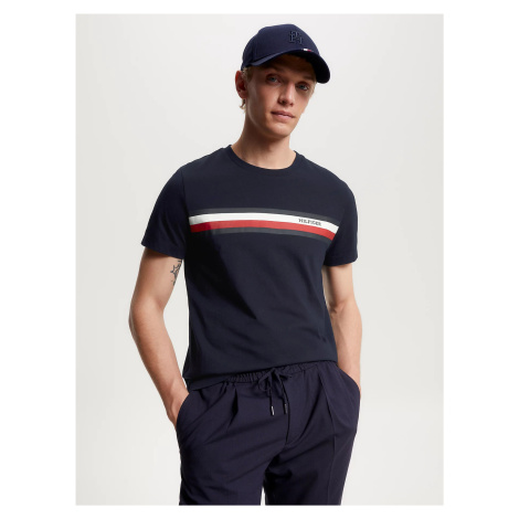 Tommy Hilfiger pánské tmavě modré triko Monotype