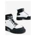 Černo-bílé dámské kotníkové boty Desigual Trekking White