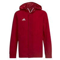 adidas ENTRADA 22 ALL WEATHER JACKET Juniorská fotbalová bunda, červená, velikost