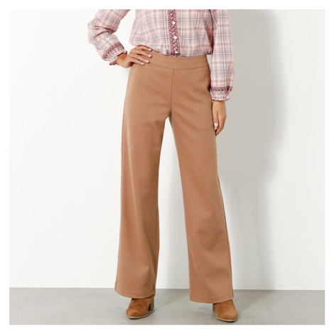 Blancheporte Široké hřejivé kalhoty ve vlněném vzhledu karamelová