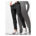 Černé pánské zkrácené slim fit džíny Ombre Clothing P923
