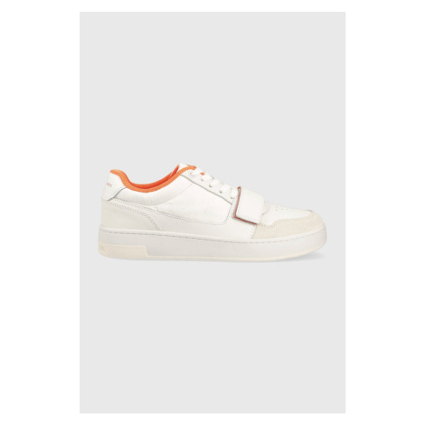 Sneakers boty Calvin Klein Jeans BASKET CUPSOLE VELCRO SOFTNY bílá barva, YM0YM00609