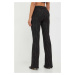 Kalhoty Pinko dámské, černá barva, široké, high waist, 100054.A1AQ