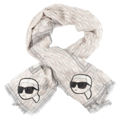 Šátek karl lagerfeld k/ikonik 2.0 modal scarf hnědá