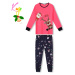 Dívčí pyžamo KUGO MP3826, sytě růžová / tmavě modré kalhoty Barva: Růžová