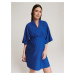 Reserved - Kimonové mini šaty - Modrá