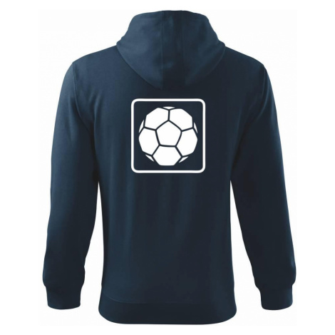 Fotbalový míč emblem - Mikina s kapucí na zip trendy zipper