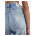 Světle modré dámské mom fit džíny s potrhaným efektem Calvin Klein Jeans
