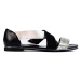 Pk Designové dámské černé sandály bez podpatku ruznobarevne