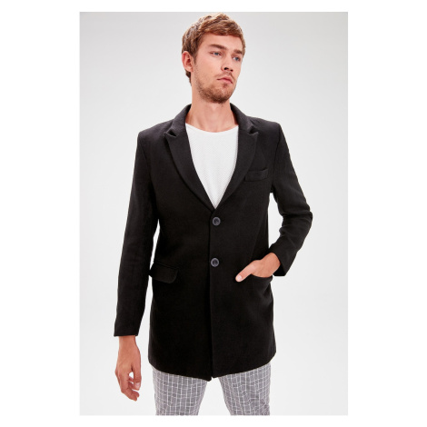 Trendyol Black Men's Front Button Pocket Coat