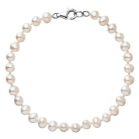 Perlový náramek z pravých říčních perel bílý 23012.1