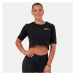 NEBBIA - Crop top na cvičení Minimalist Logo 600 (black) - NEBBIA