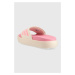 Pantofle adidas Dámské, růžová barva, na platformě