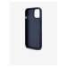 PU Leather Repeat Pattern Tonal Stripe Zadní Kryt pro iPhone 15 Blue DKNY